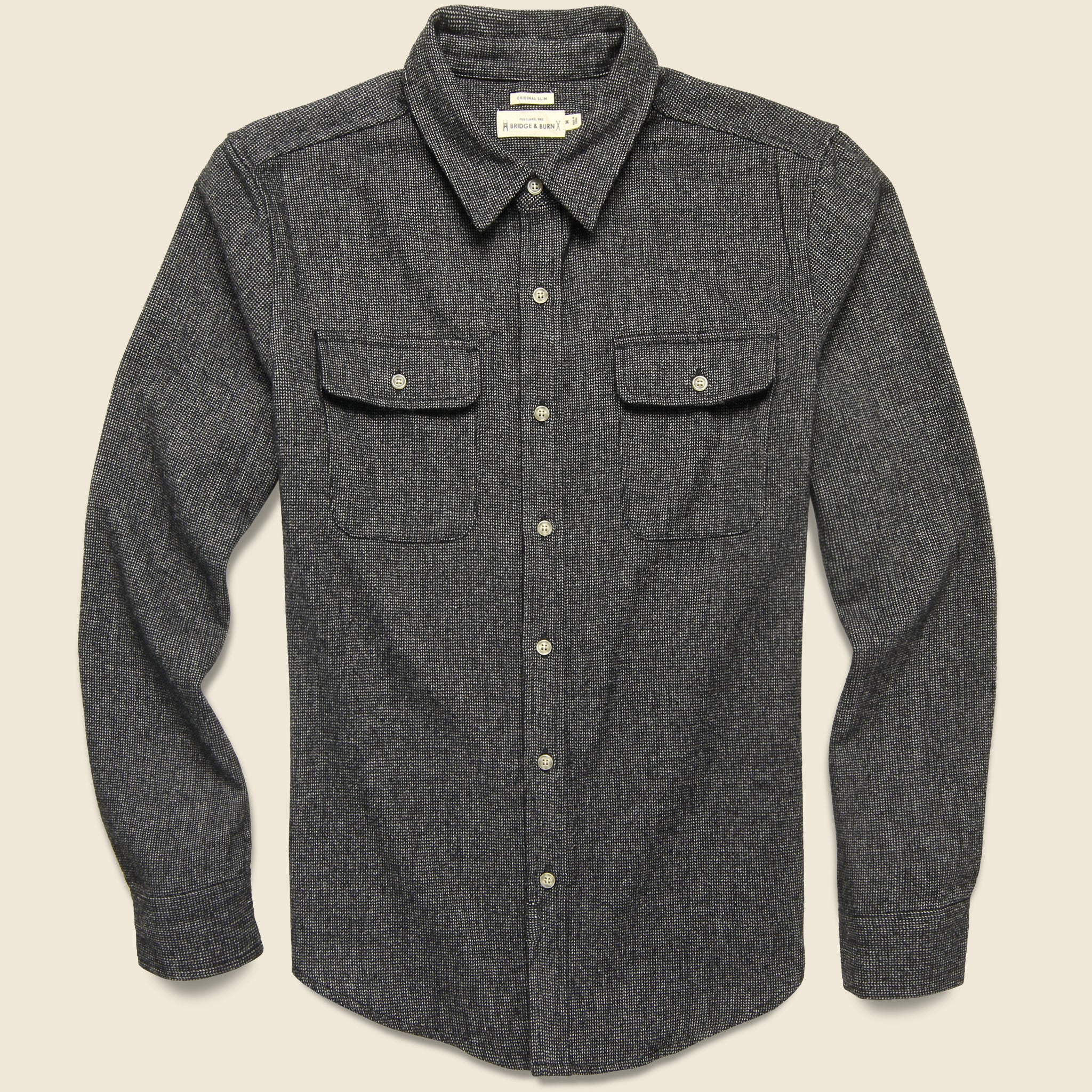 Bridge & Burn, Cole Birdseye Flannel - Black