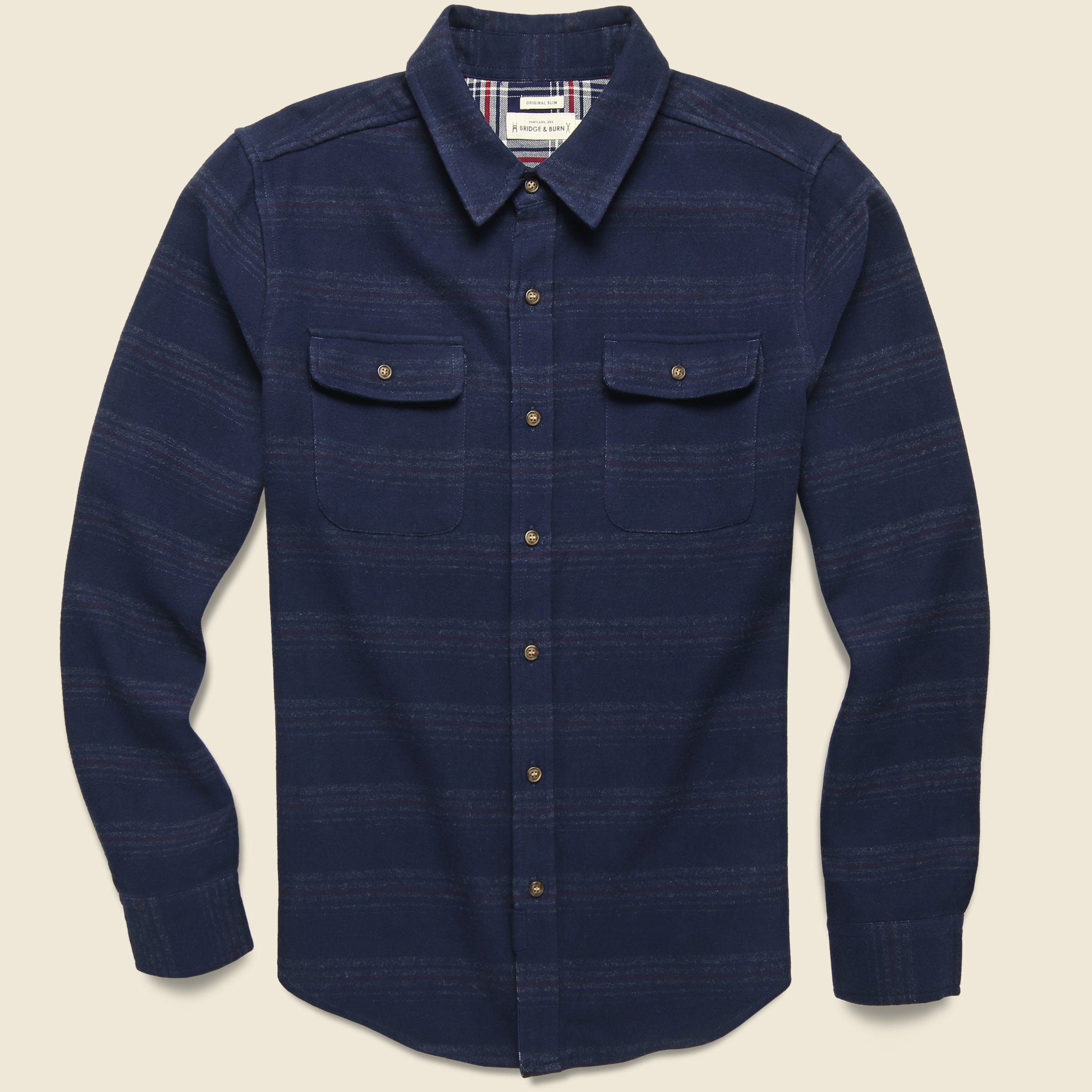 Bridge & Burn, Cole Blanket Flannel - Navy