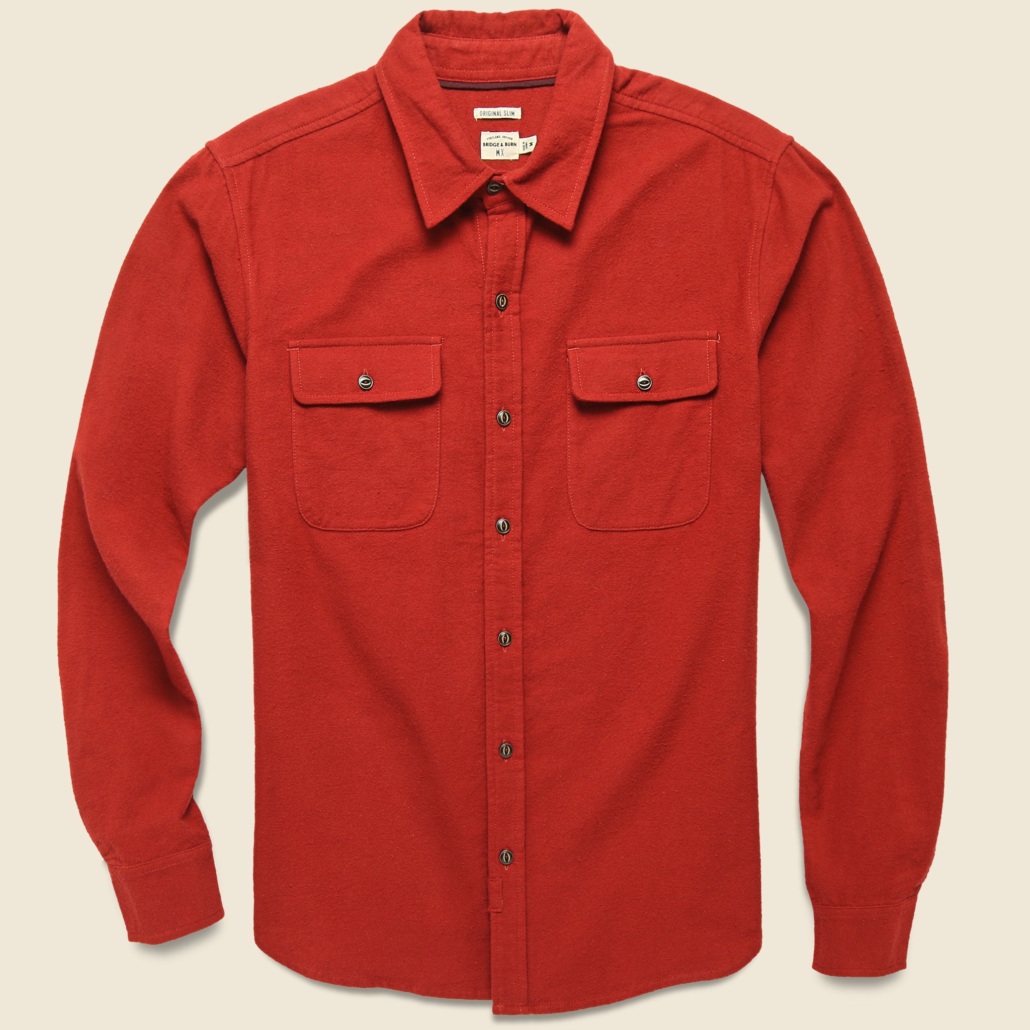 Bridge & Burn, Cole Flannel - Dull Red