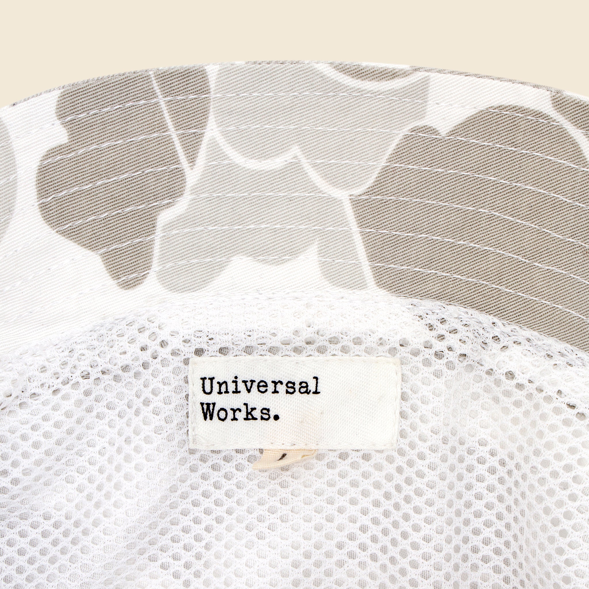 Universal Works, Cotton Camo Bucket Hat - Ecru