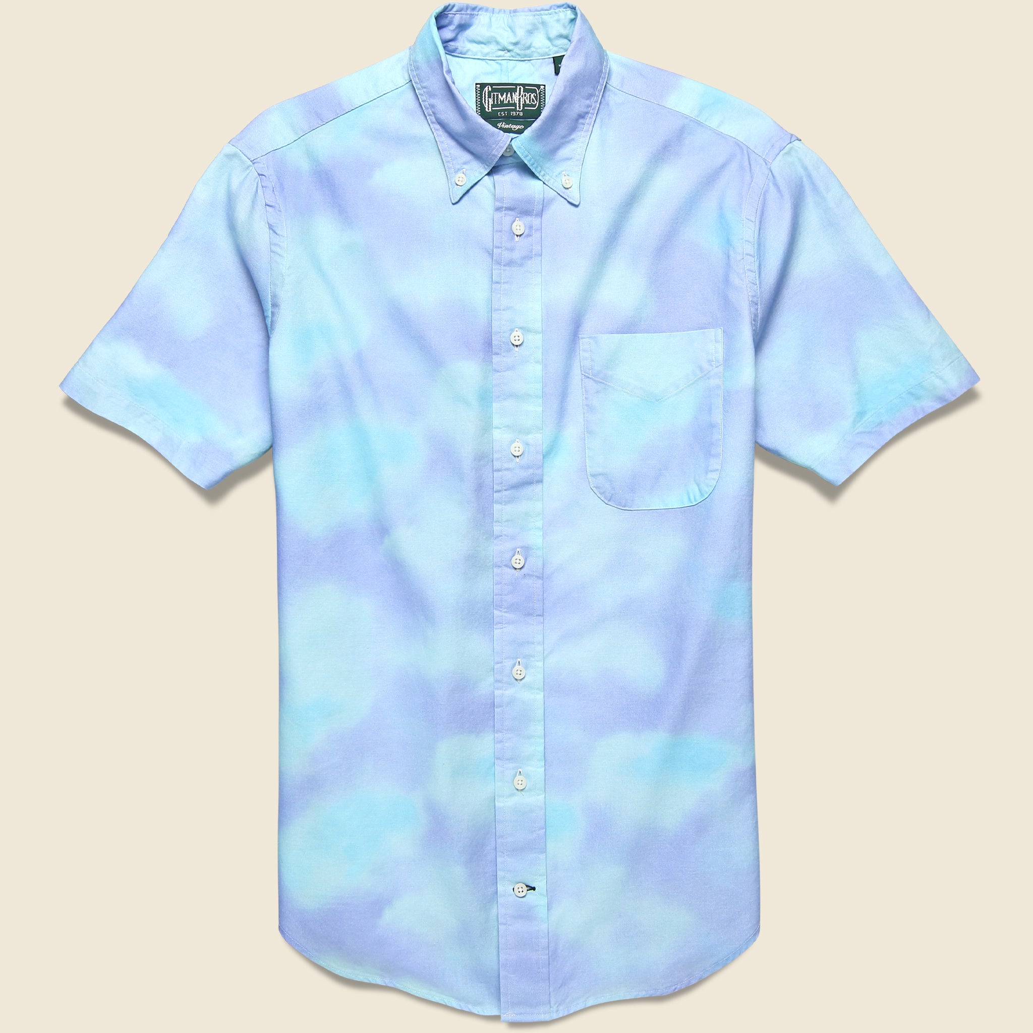 Gitman Vintage, Cotton Candy Oxford Shirt - Blue