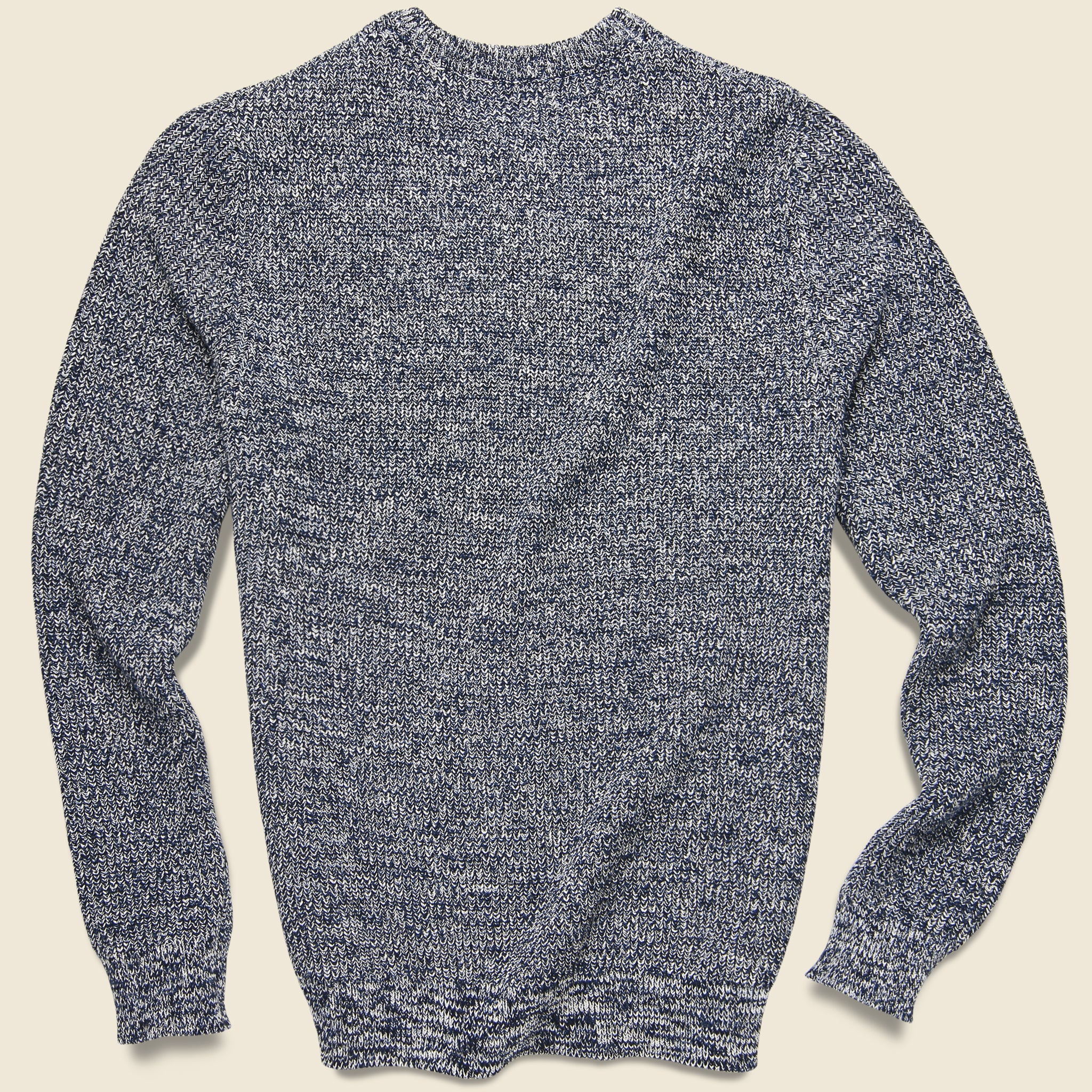 Barque, Cotton Ragg Crewneck Sweater - Navy