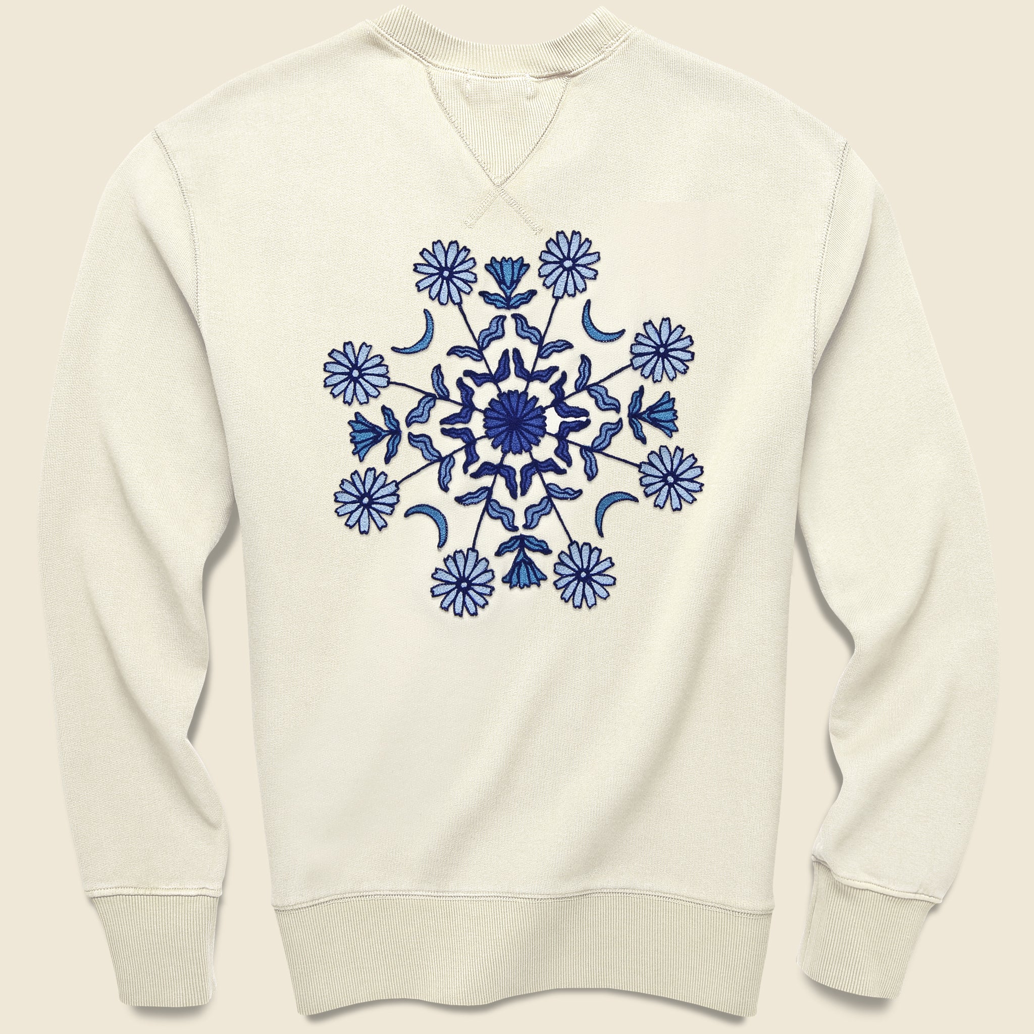 Fort Lonesome, Crew Neck Sweatshirt - Simple Dreamland Blue