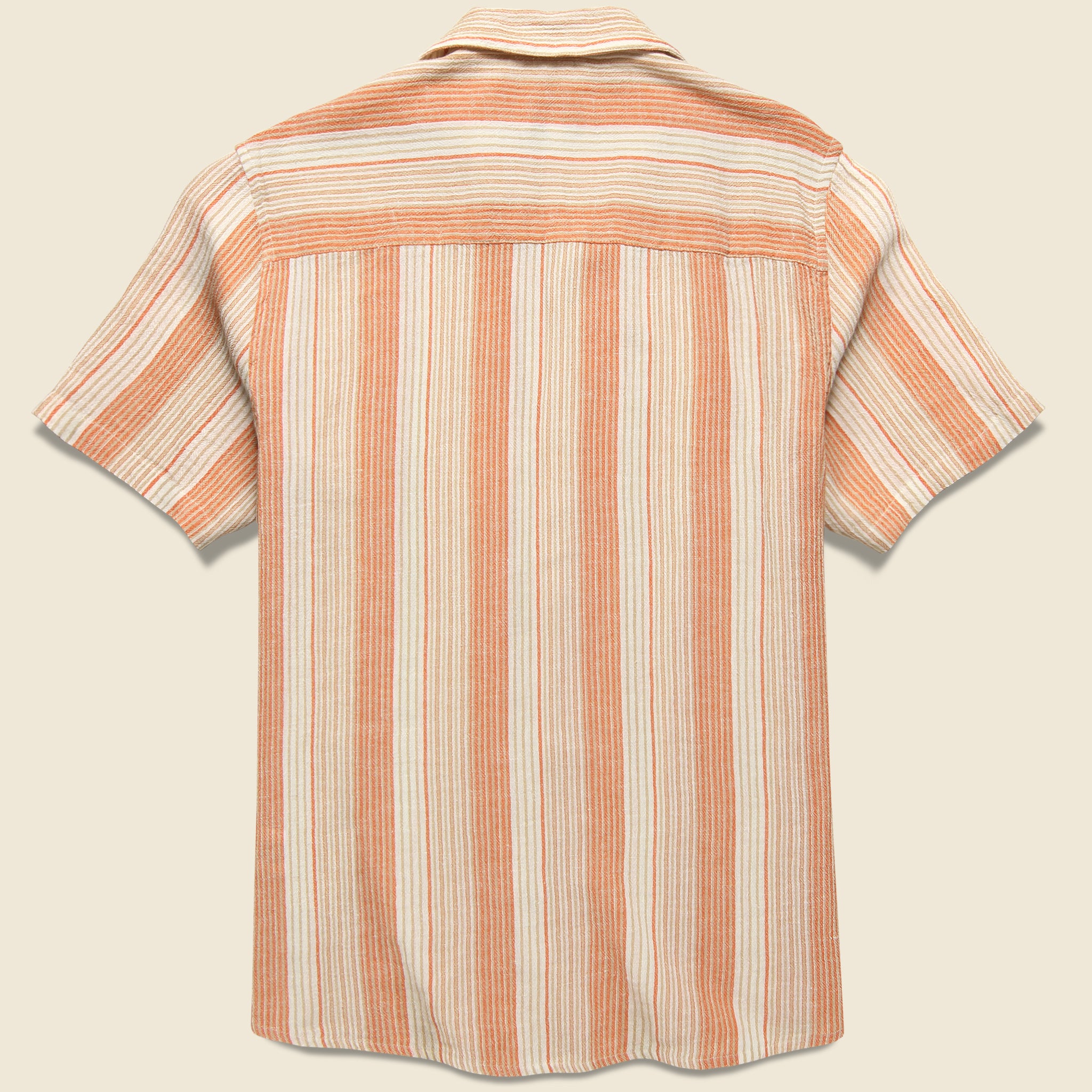 Wax London, Crinkle Stripe Shirt - Orange