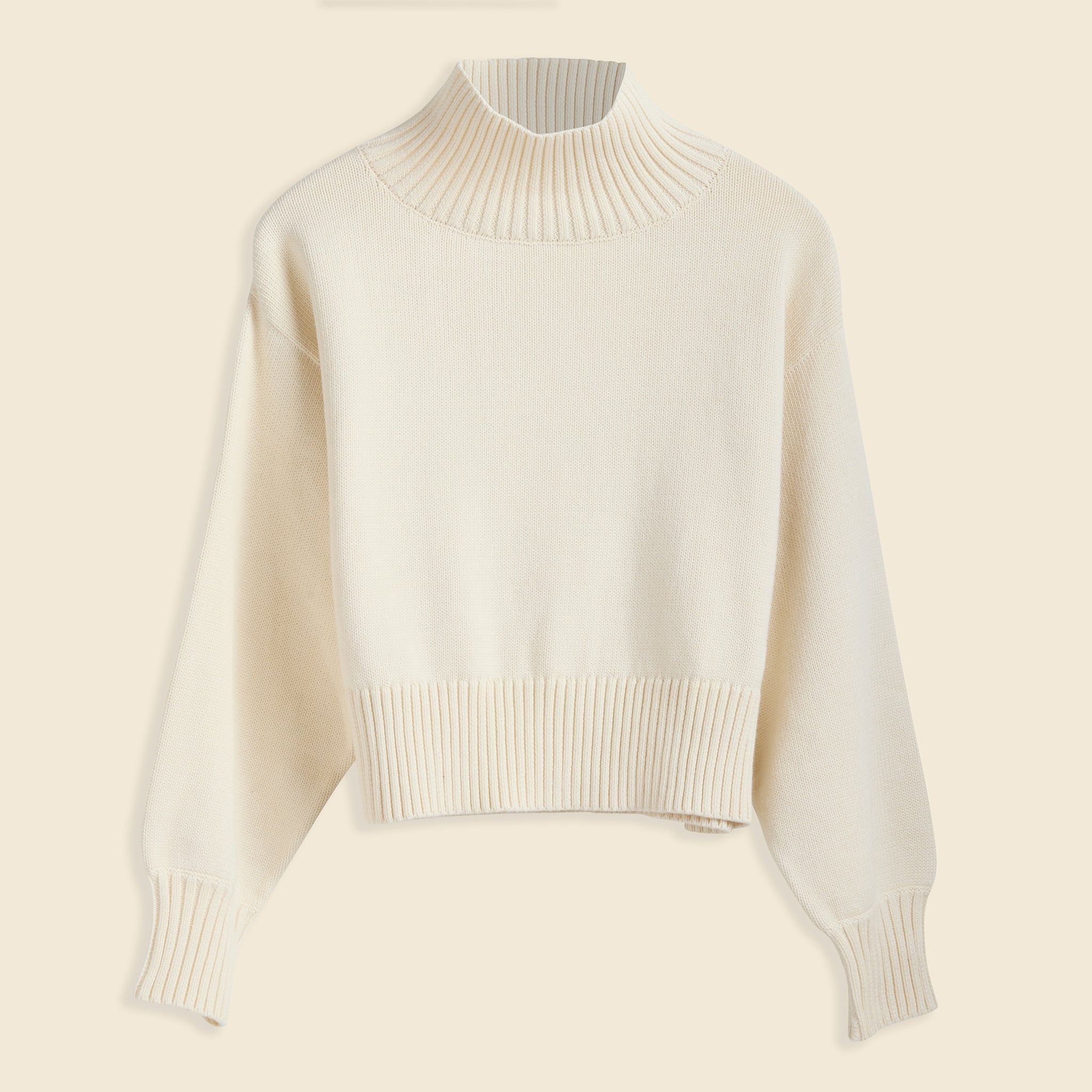 First Rite, Crop Turtleneck - Ivory