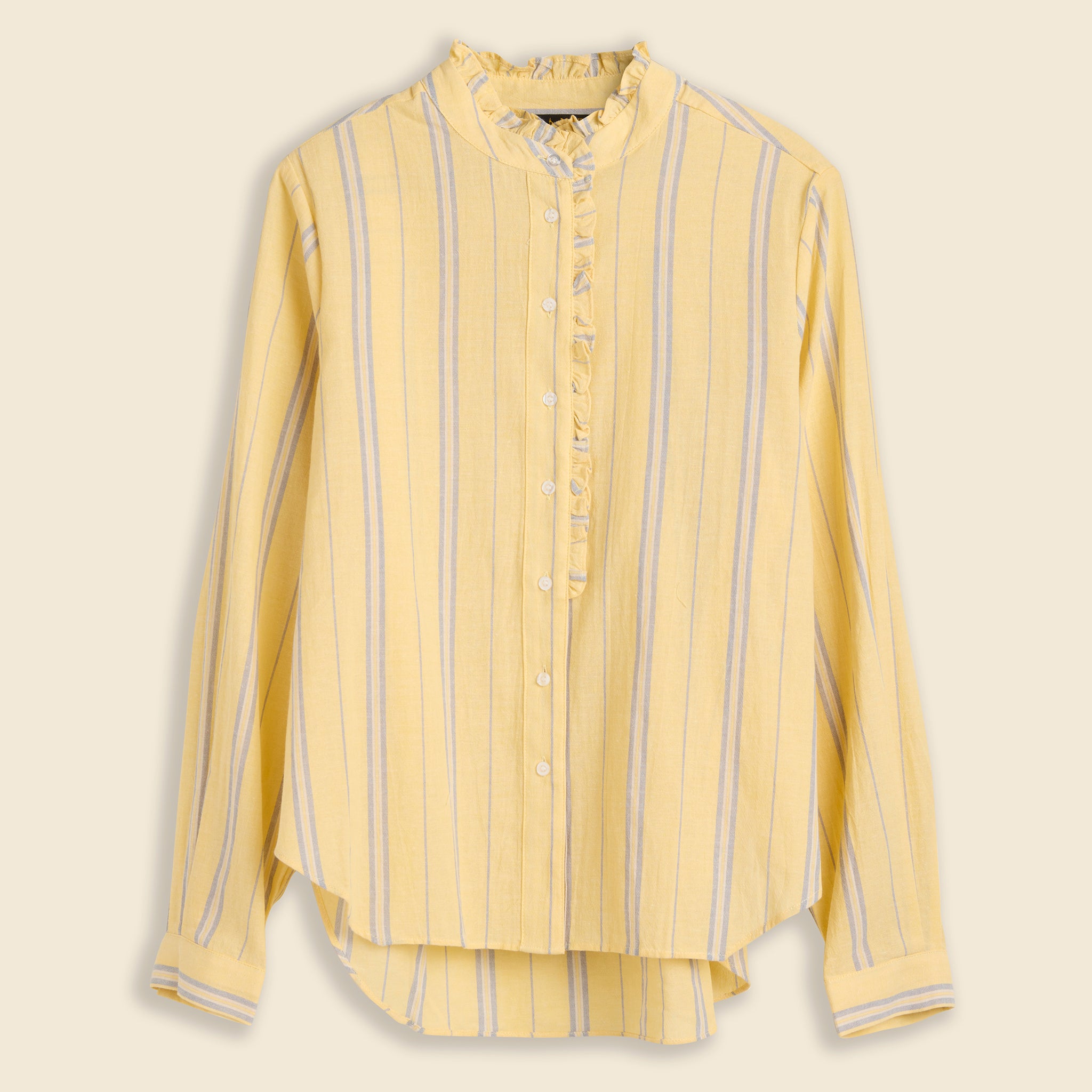 Le Mont Saint Michel, Cybille Mini Stripes Dyed Shirt - Yellow