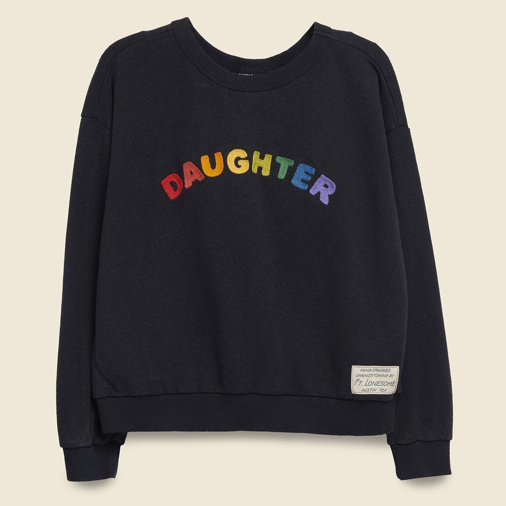 Fort Lonesome, DAUGHTER Sweatshirt - Black/Rainbow