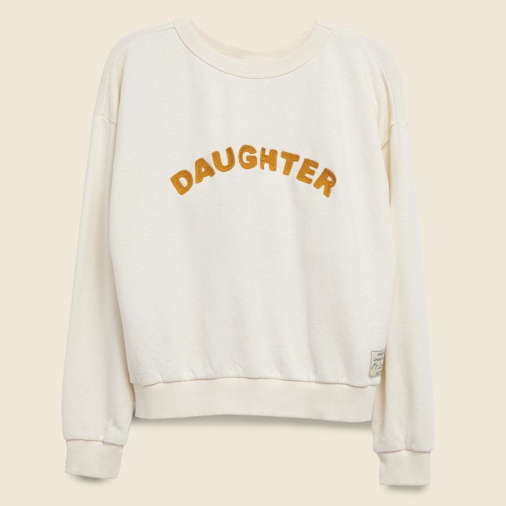 Fort Lonesome, DAUGHTER Sweatshirt - White/Gold