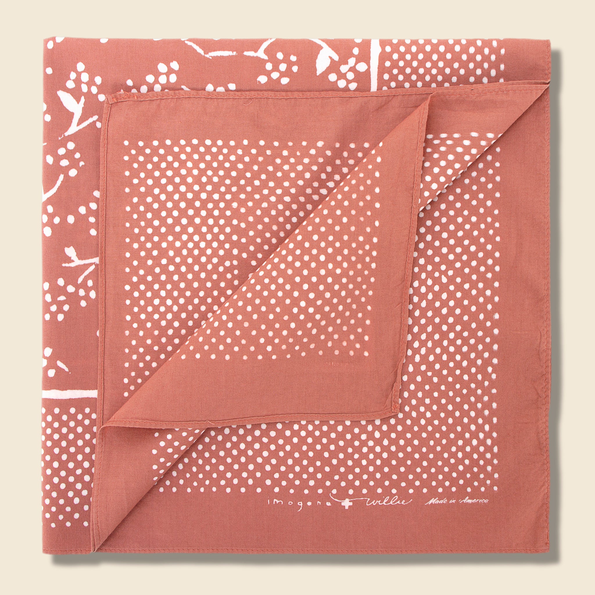 Imogene + Willie, Desert Rose Bandana - Faded Pink