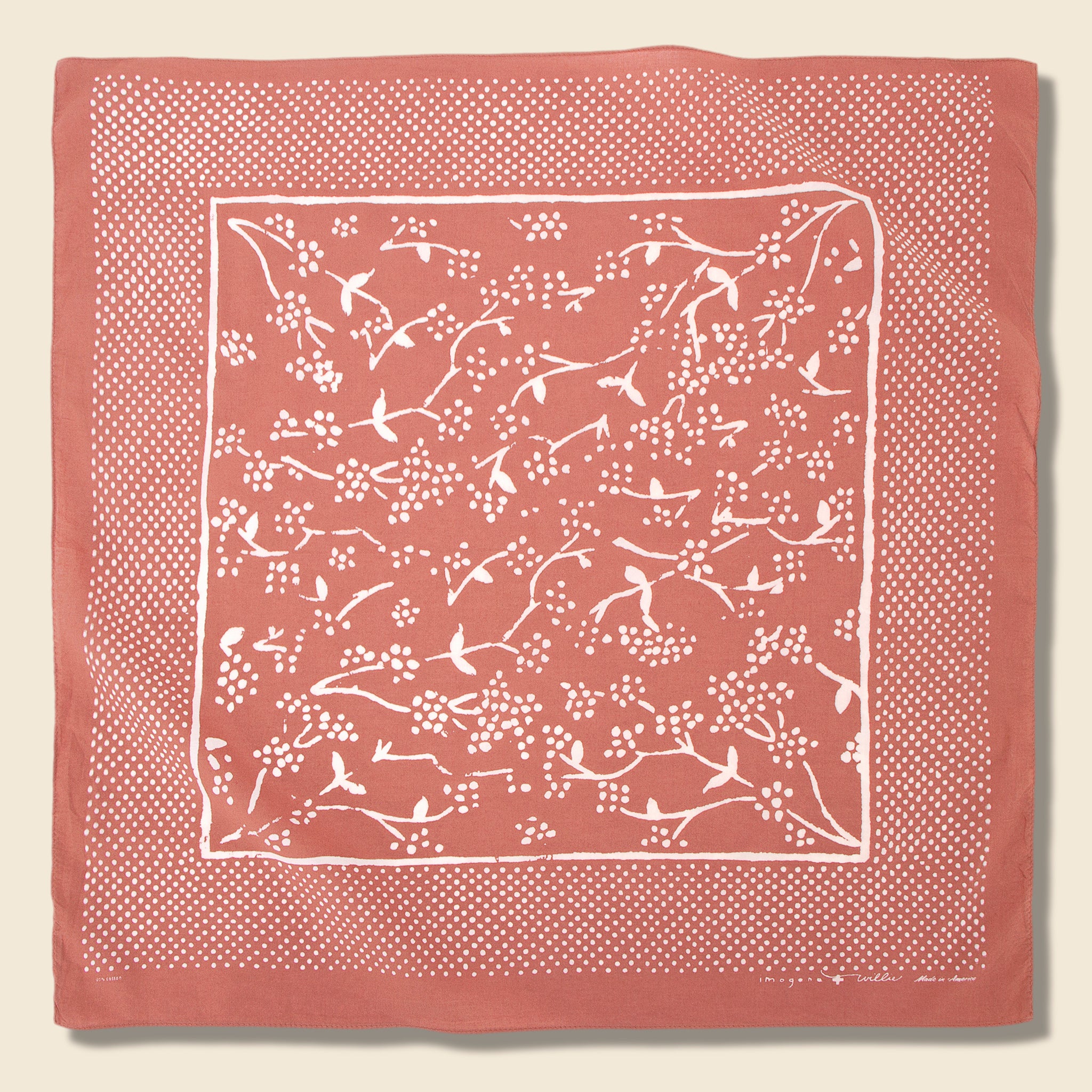 Imogene + Willie, Desert Rose Bandana - Faded Pink