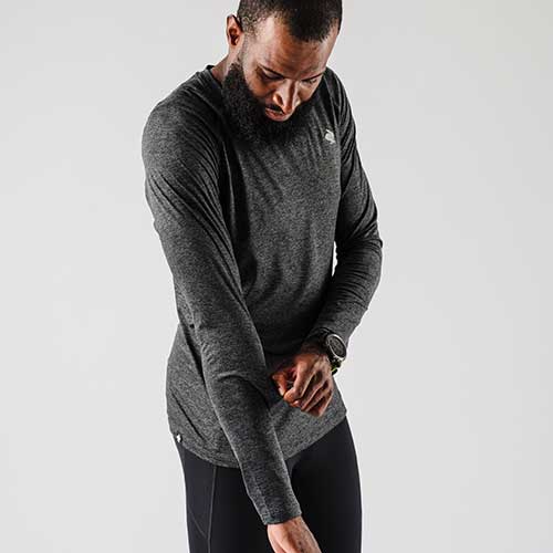 rabbit, EZ Tee Long Sleeve - Black Charcoal