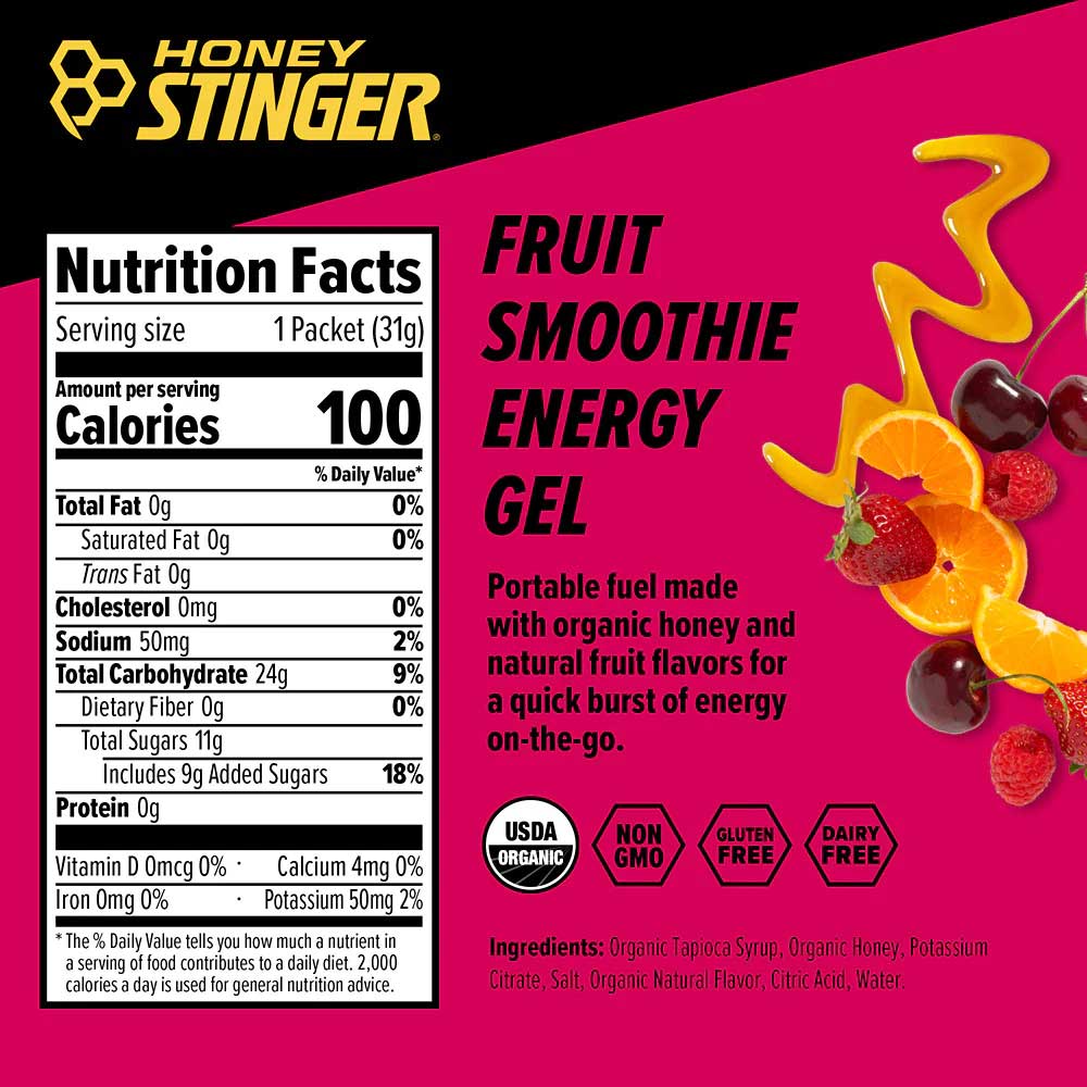 Honey Stinger, Energy Gel- Fruit Smoothie