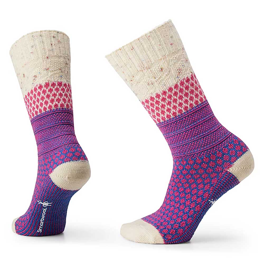 Smartwool, Everyday Popcorn Cable Crew Socks - Power Pink