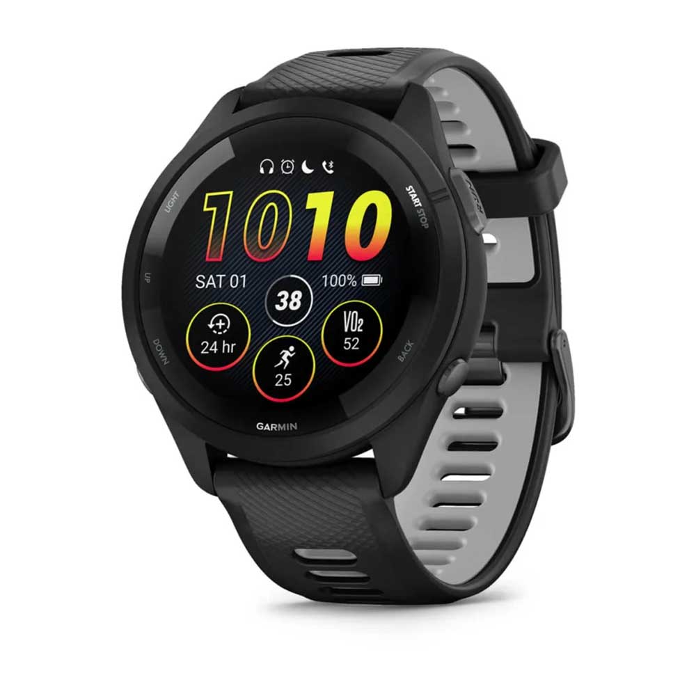 Garmin, Forerunner 265 Watch - Black/Powder Gray