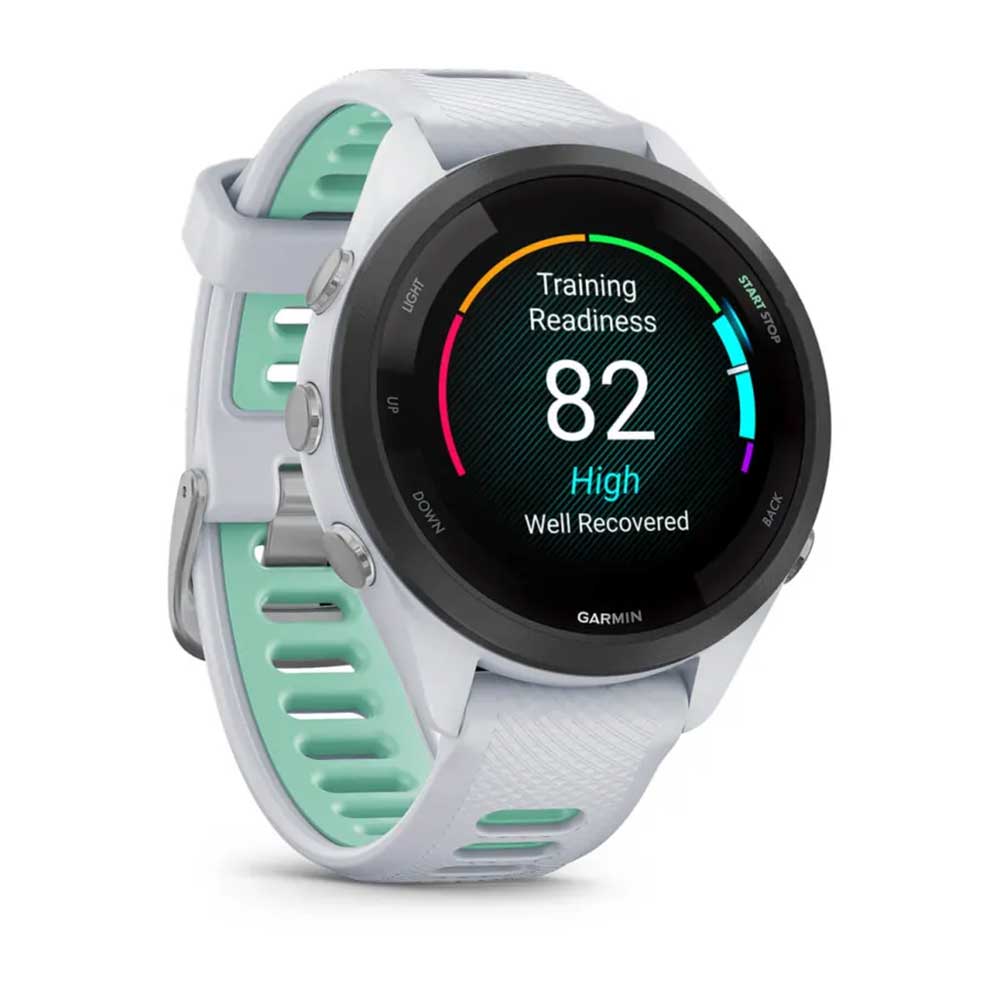 Garmin, Forerunner 265S Watch - Whitestone/Neo Tropic