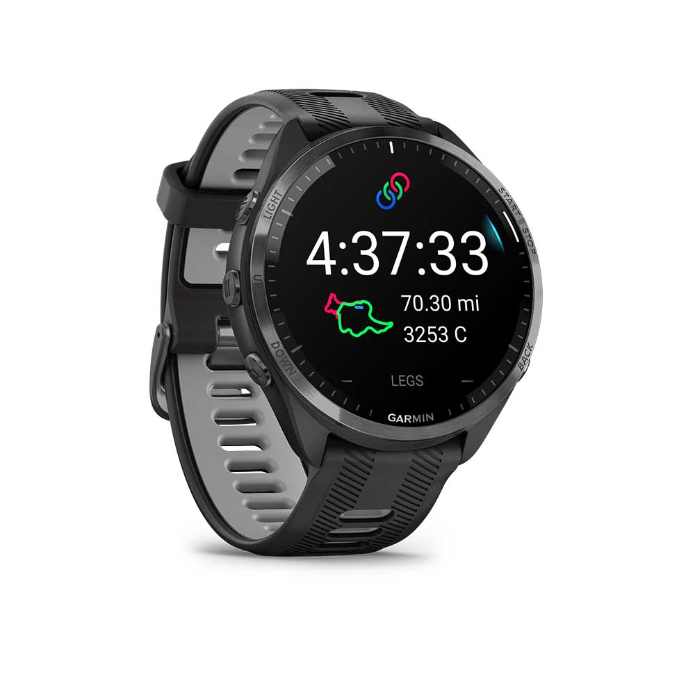 Garmin, Forerunner 965 Running Watch - Black/Powder Gray