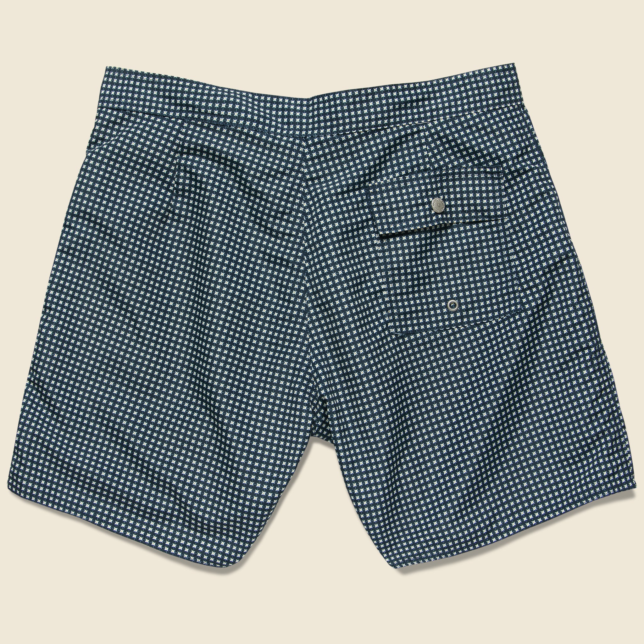 Bather Trunk Co., Geo Blue Boardshort - Blue/White