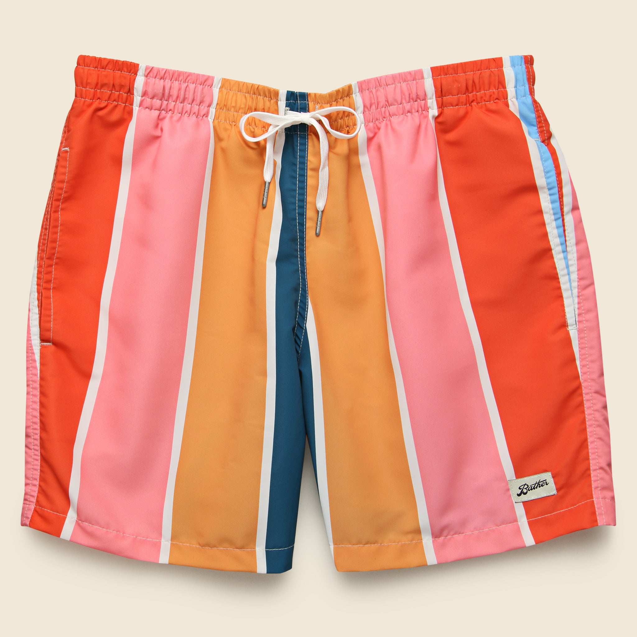 Bather, Gradient Stripe Swim Trunk - Multi