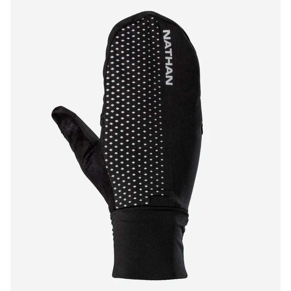 Nathan, HyperNight Reflective Convertible Mitt - Black/Geo Print