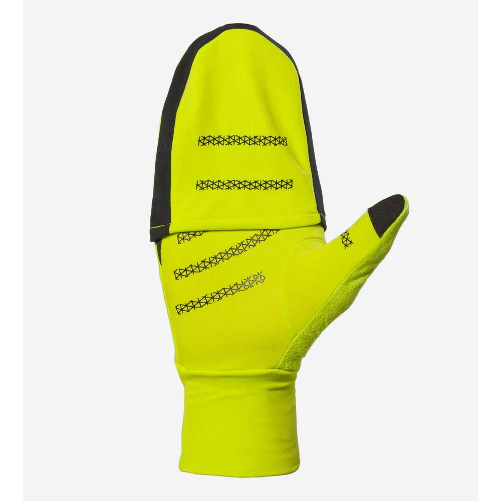 Nathan, HyperNight Reflective Convertible Mitt - Hi Vis Yellow/Geo Print