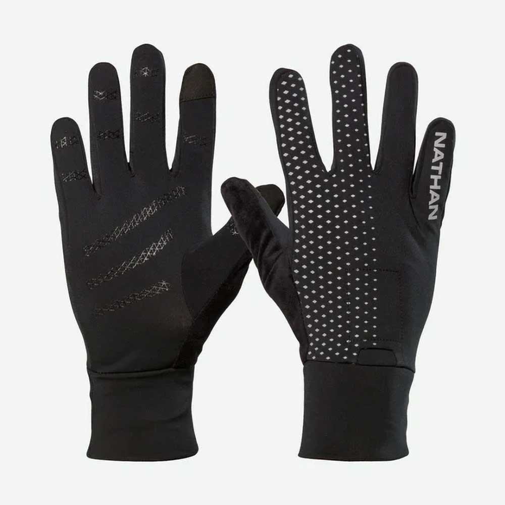 Nathan, HyperNight Reflective Glove - Black/Geo Print