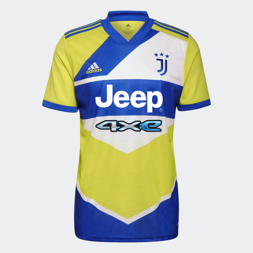 adidas, Juventes 21/22 3rd Jersey - Shock Yellow/Hi Res Blue