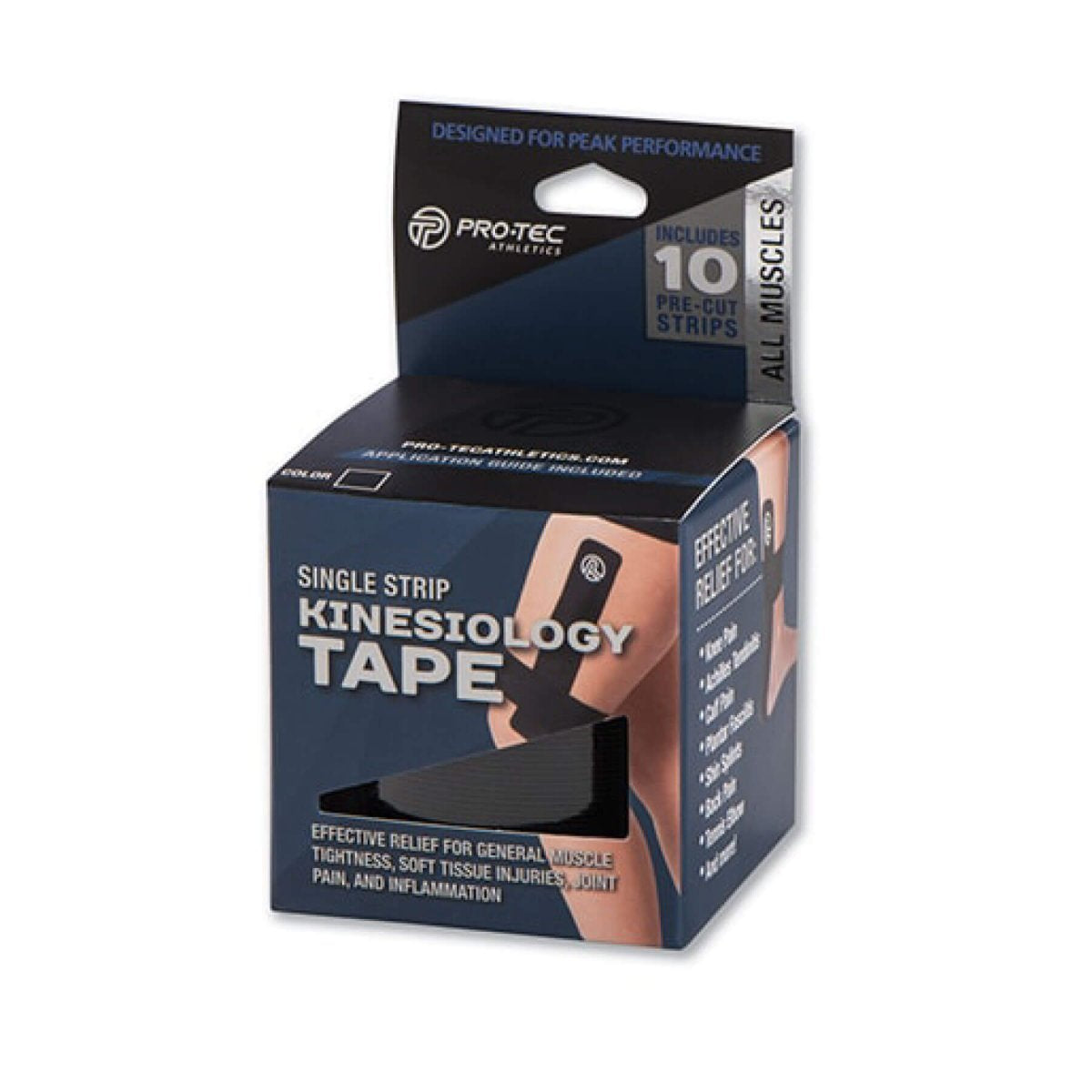 Pro-Tec Athletics, Kinesiology Tape ICut Roll - Black