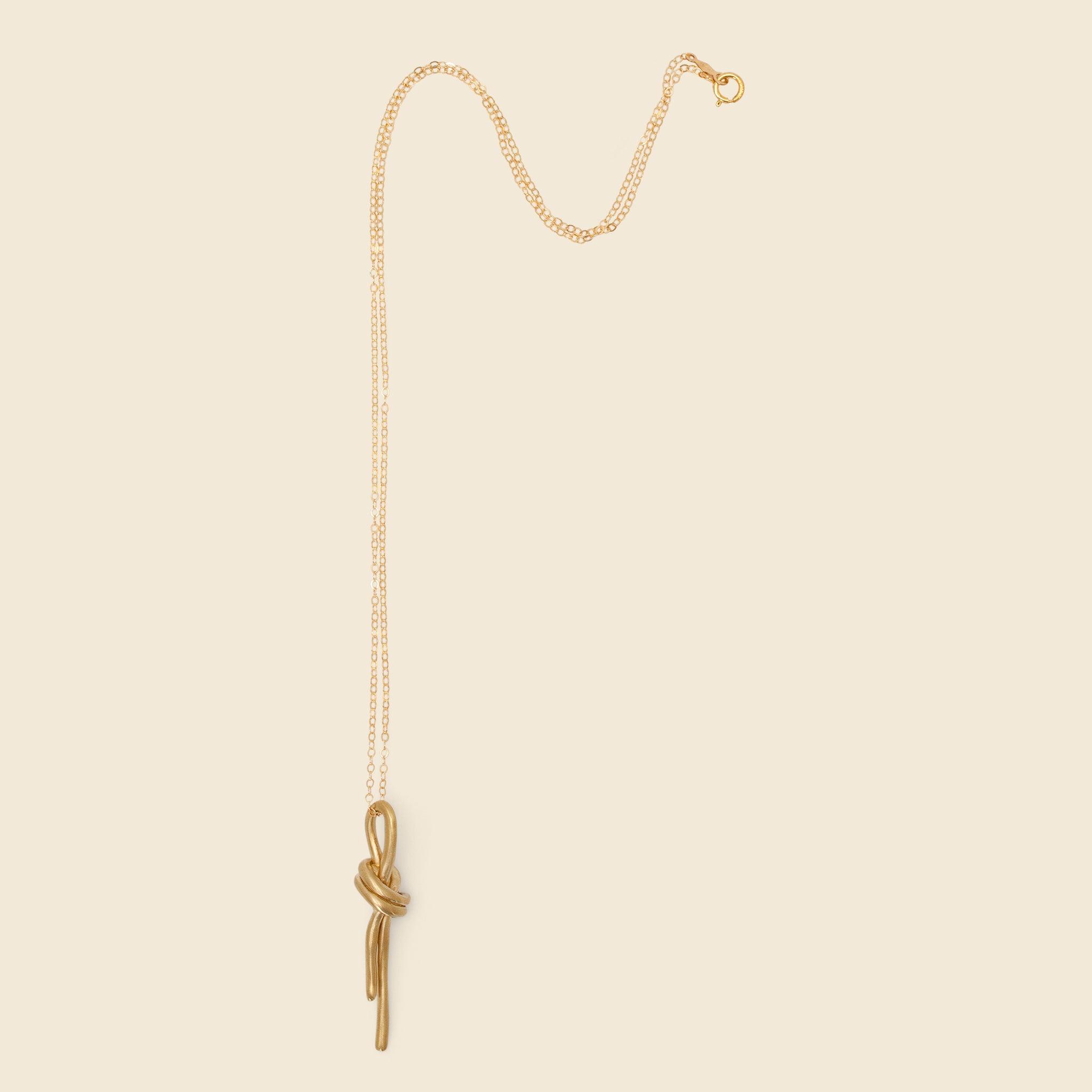 8.6.4 Design, Knot Charm Necklace - Brass