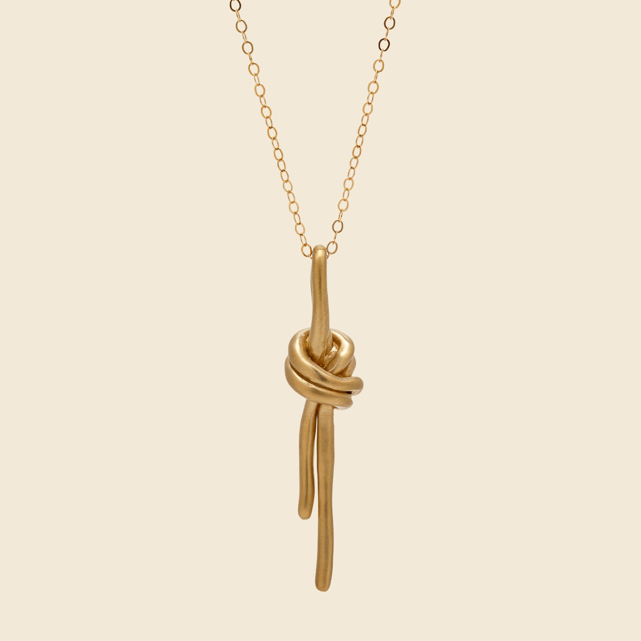 8.6.4 Design, Knot Charm Necklace - Brass