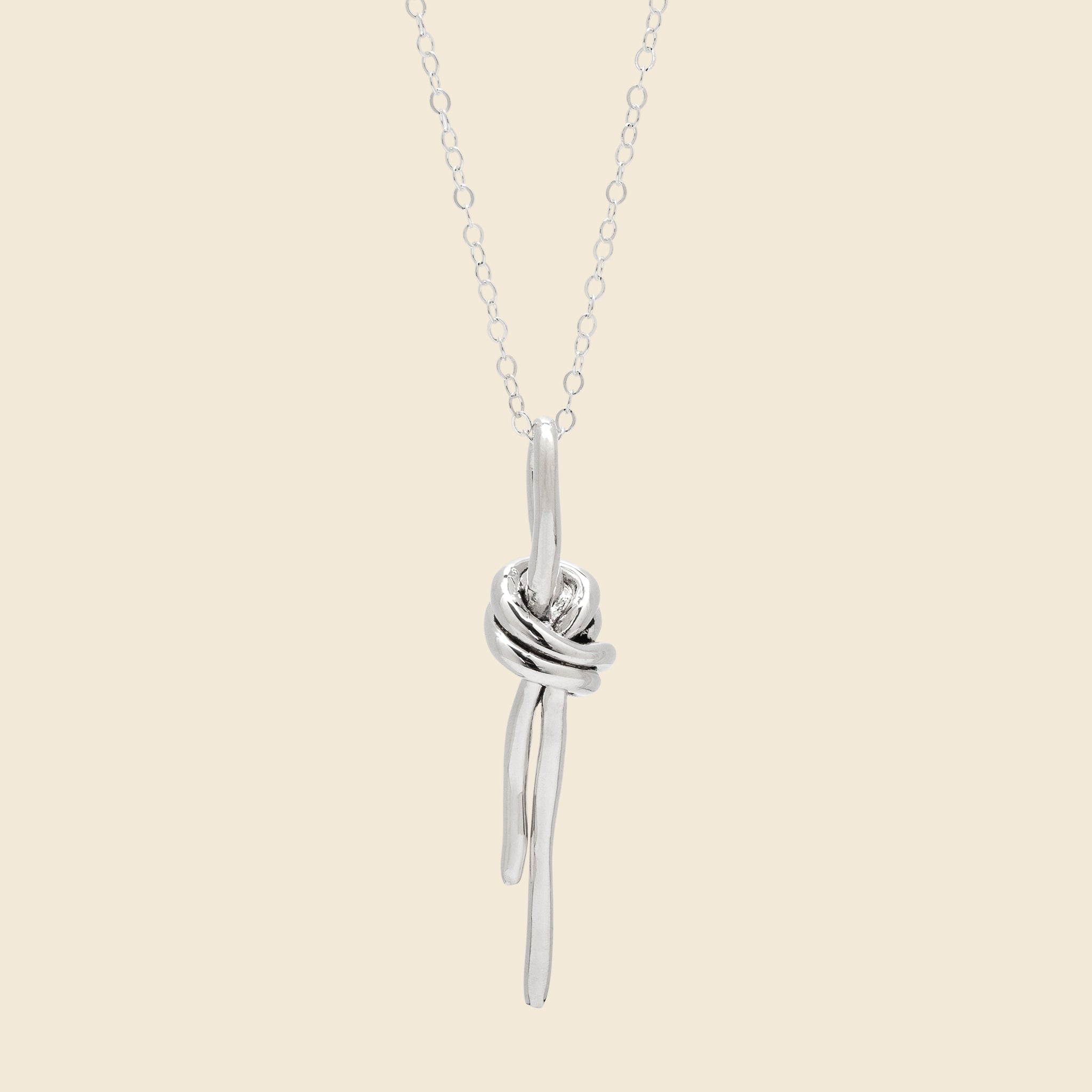 8.6.4 Design, Knot Charm Necklace - Sterling Silver