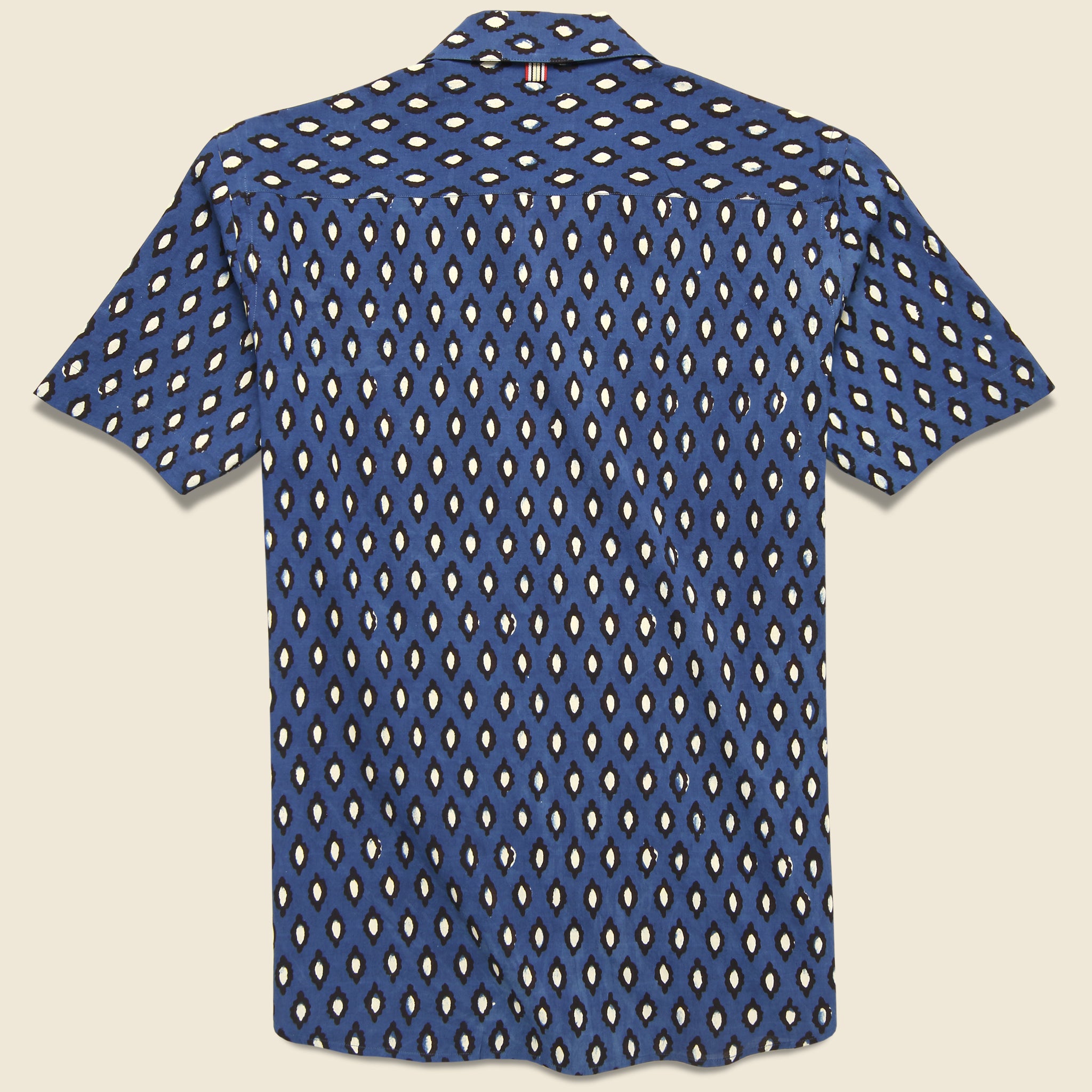 Kardo, Lamar Block Print Shirt - Blue/Black