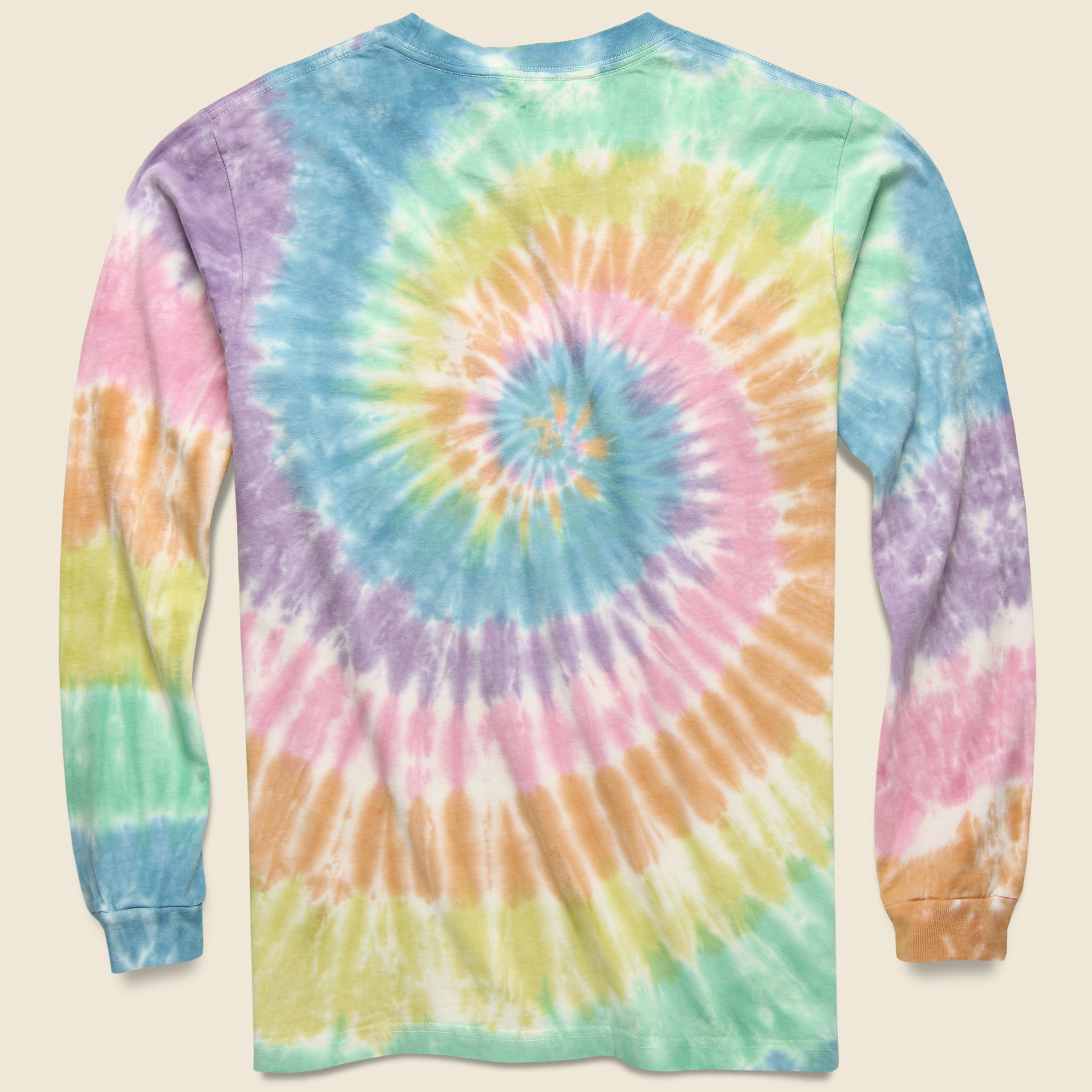 Battenwear, Long Sleeve Pocket Tee - Spiral Tie Dye