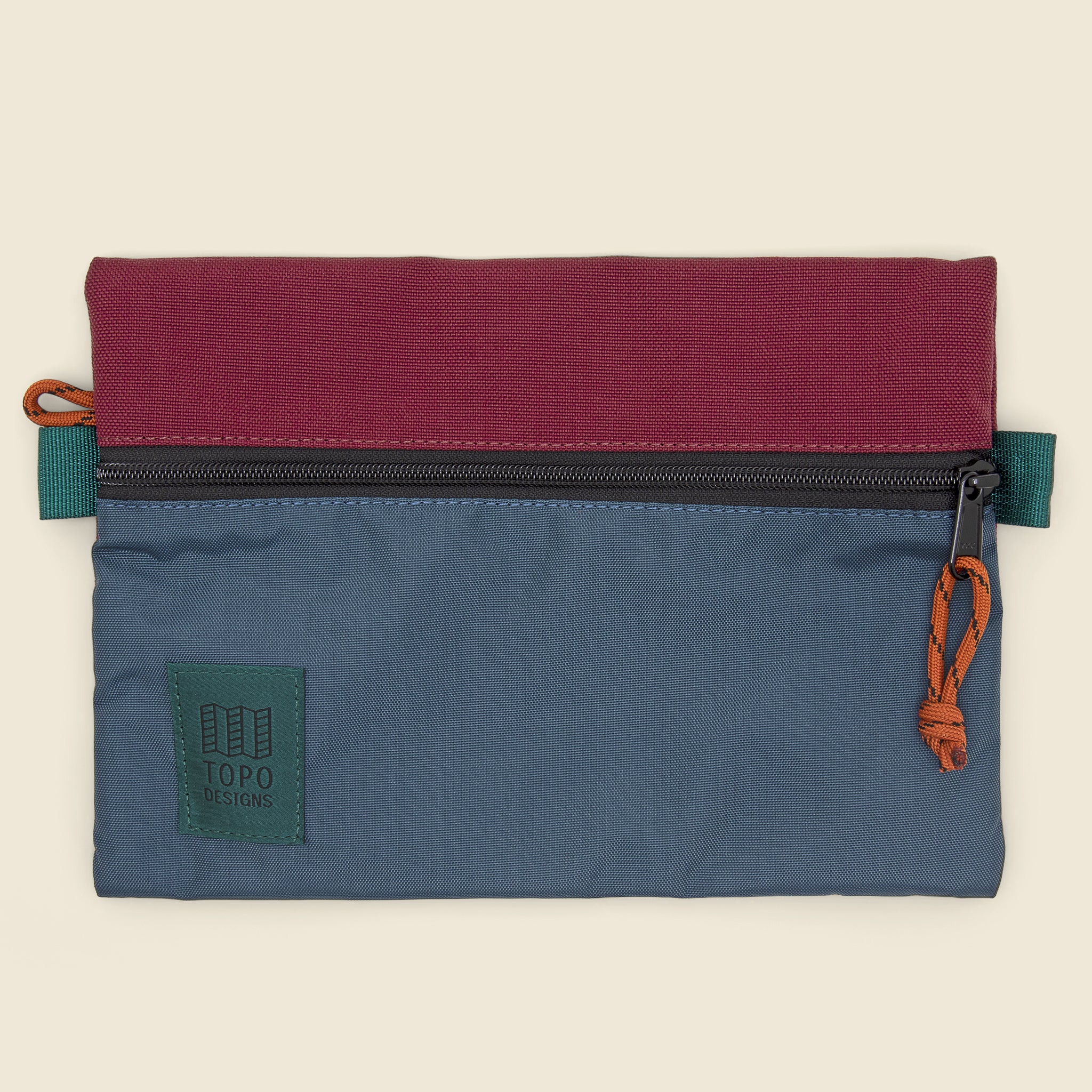 Topo Designs, Medium Accessory Bag - Pond Blue/Zinfandel