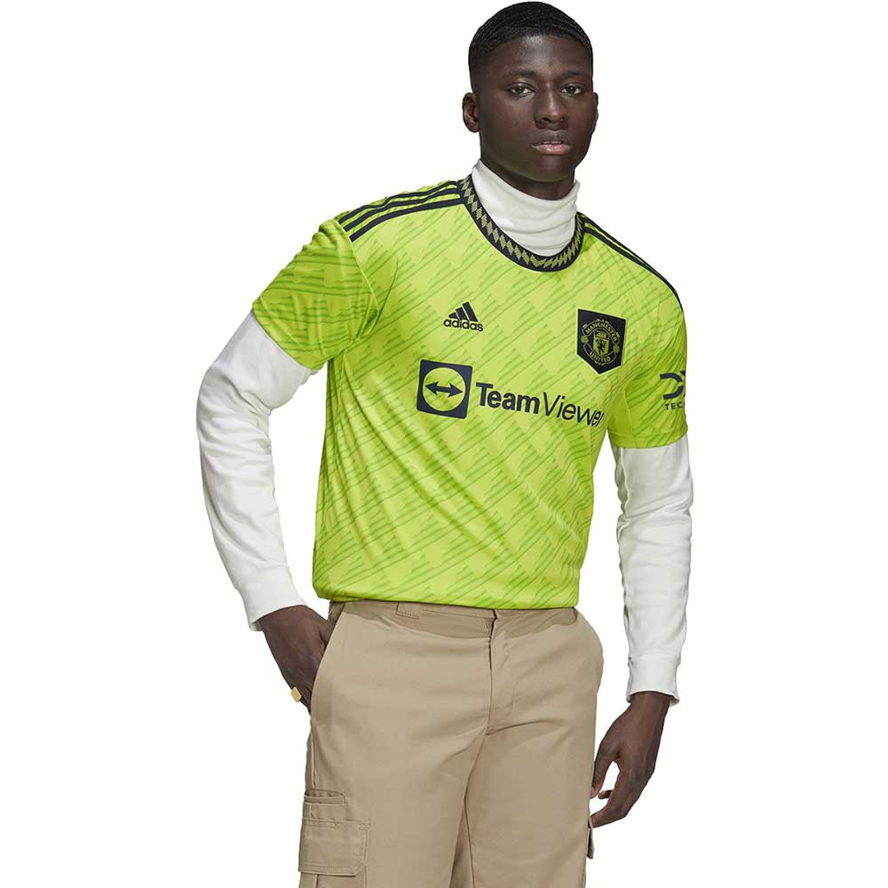 adidas, Men's 22/23 Manchester United 3rd Jersey - Semi Solar Slime