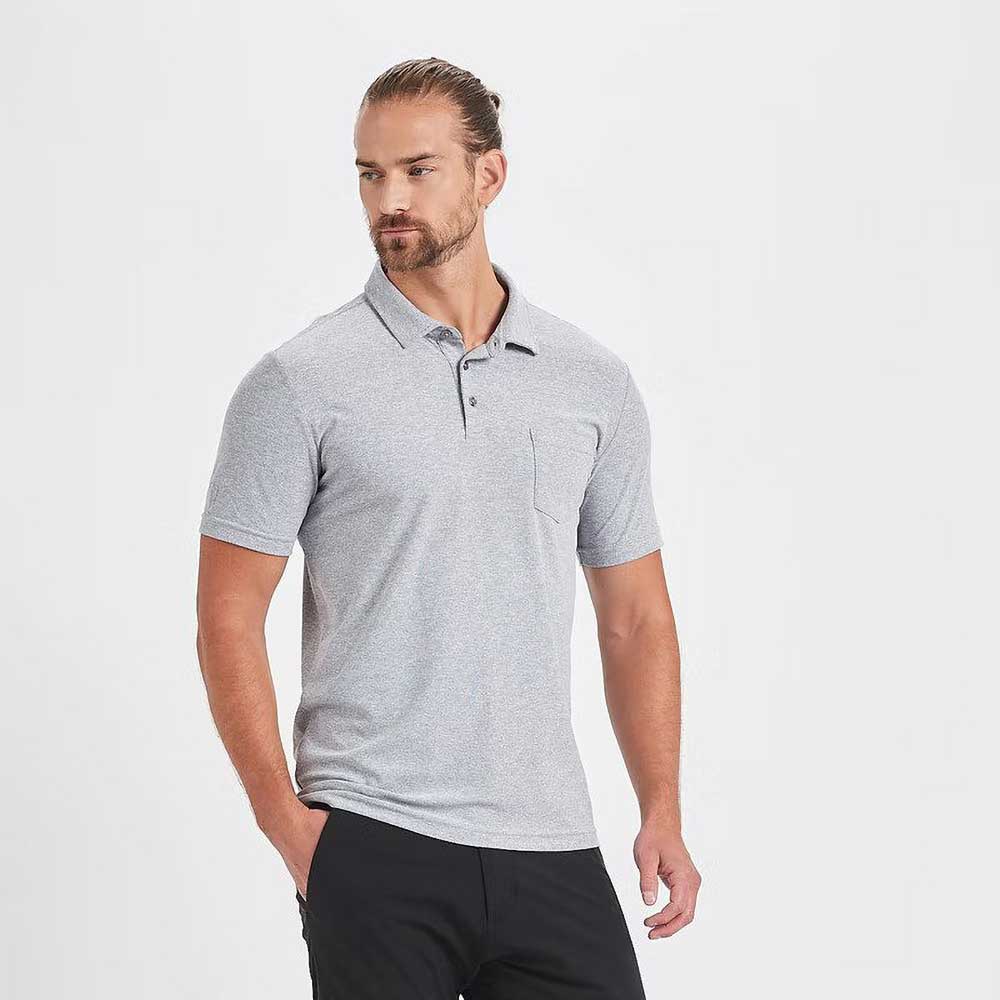 Vuori, Men's Ace Polo - Light Grey