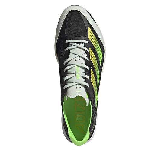 adidas, Men's AdiZERO Adios 7 Running Shoe - Core Black/Beam Yellow - Regular (D)