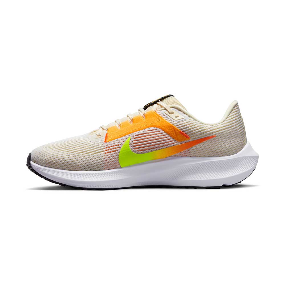 Nike, Men's Air Zoom Pegasus 40 Running Shoe  - White/Multi Color/Coconut - Regular (D)