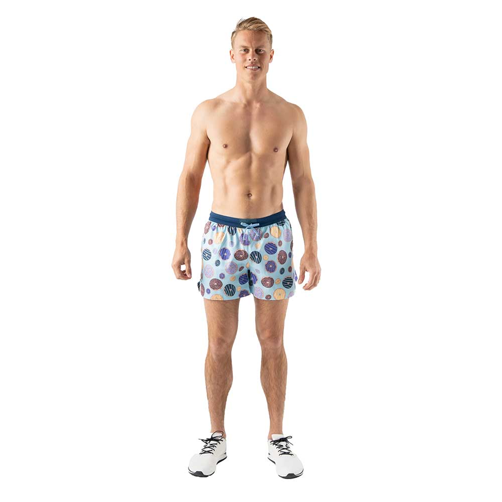 rabbit, Men's Beach Break 5" Running Shorts - Majoica Blue Donuts