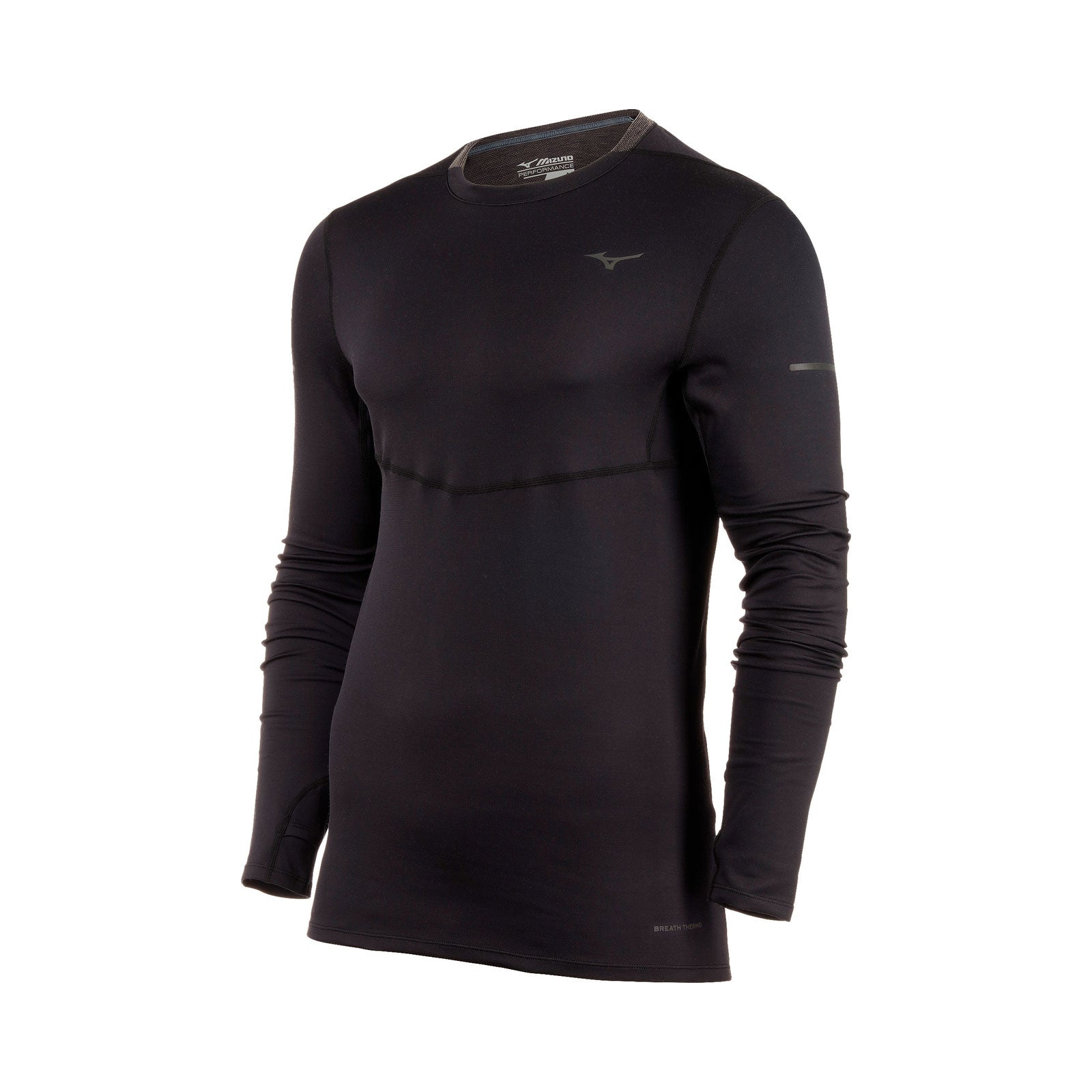 Mizuno, Men's Breath Thermo Long Sleeve Top - Black