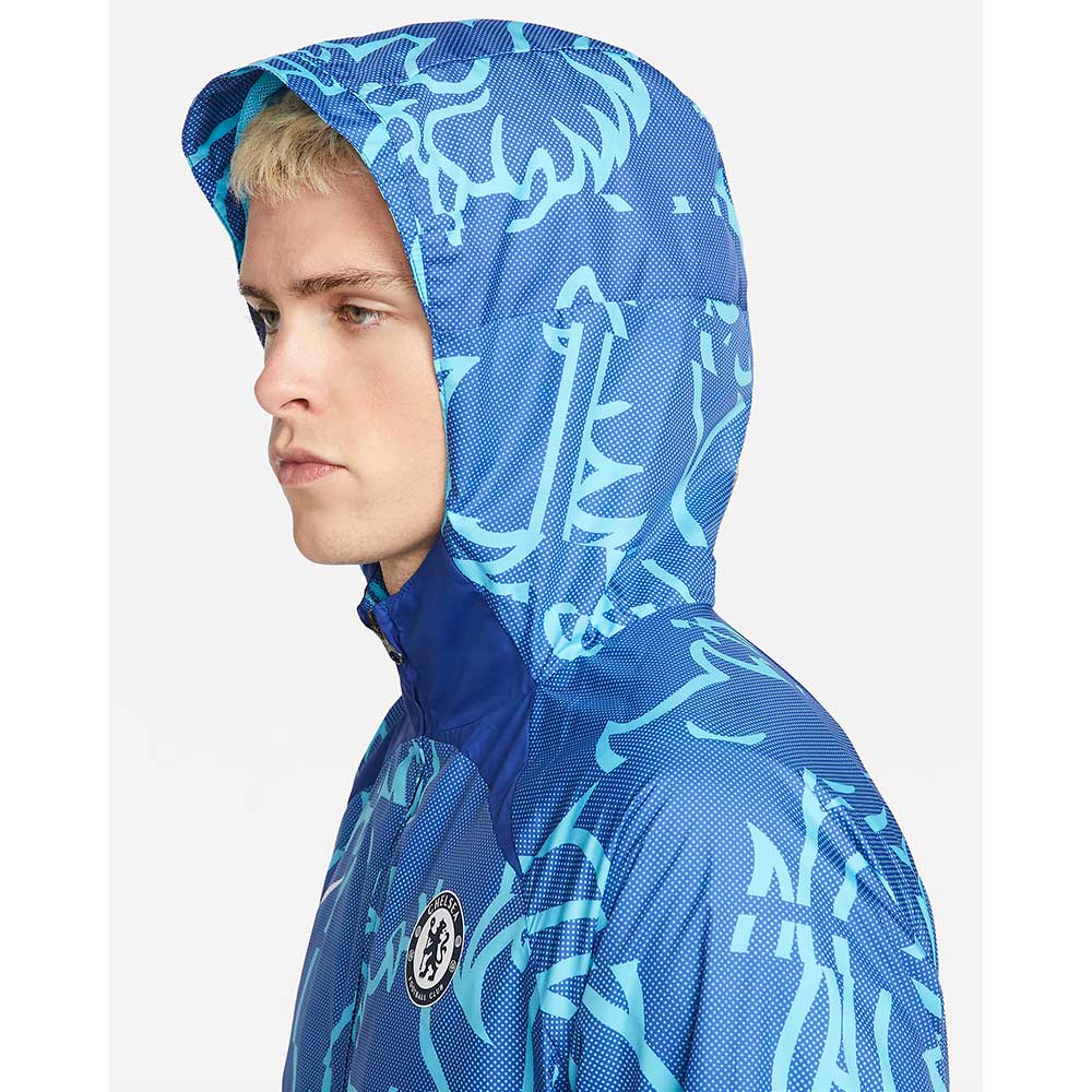 Nike, Men's Chelsea AFW Soccer Jacket - Rush Blue/Chlorine Blue