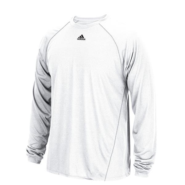 adidas, Men's Climalite Long Sleeve Tee - White