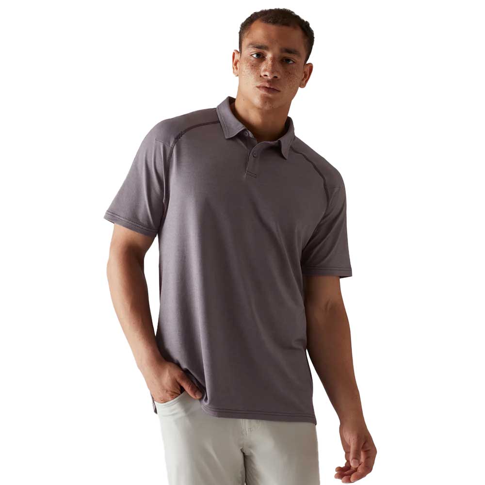 Rhone Apparel, Men's Delta Pique Polo - Nightshade/Quicksilver Gray