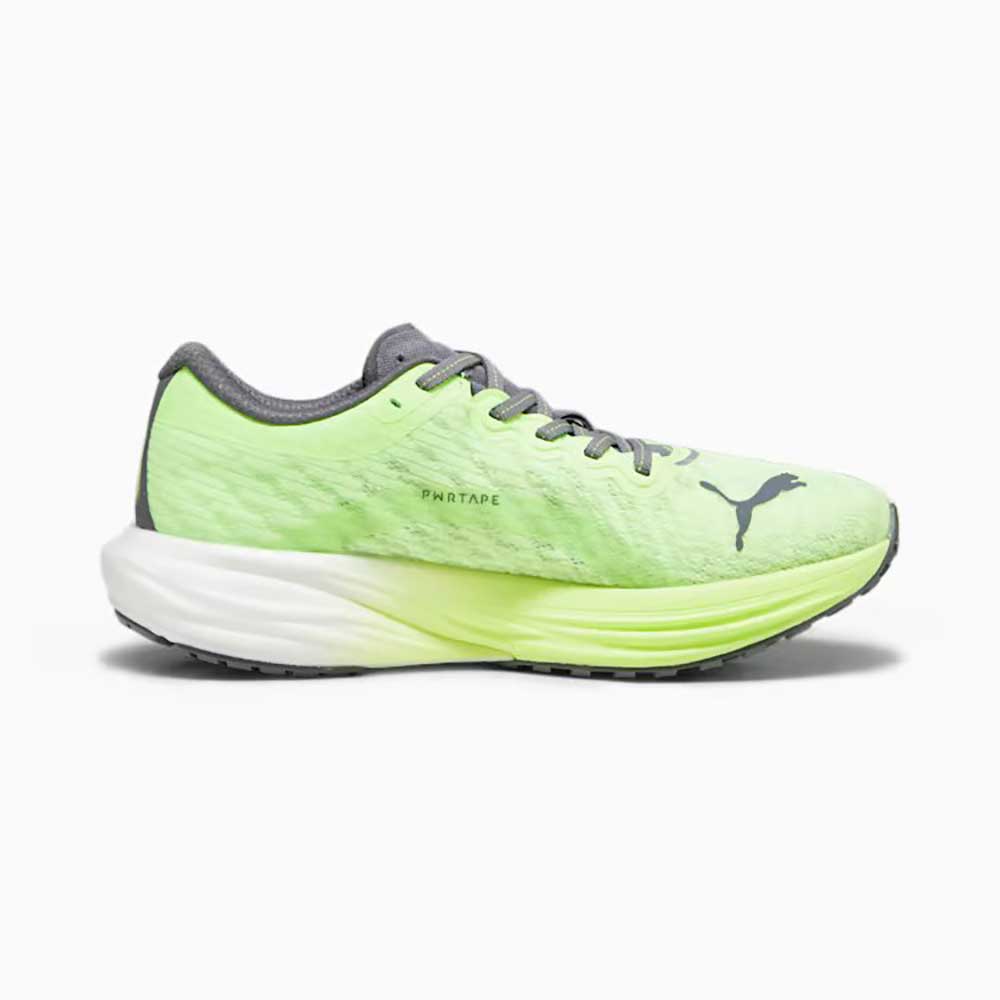 Puma, Men's Deviate Nitro 2 Running Shoe - Puma White/Speed Green/Cool Dark Gray- Regular (D)