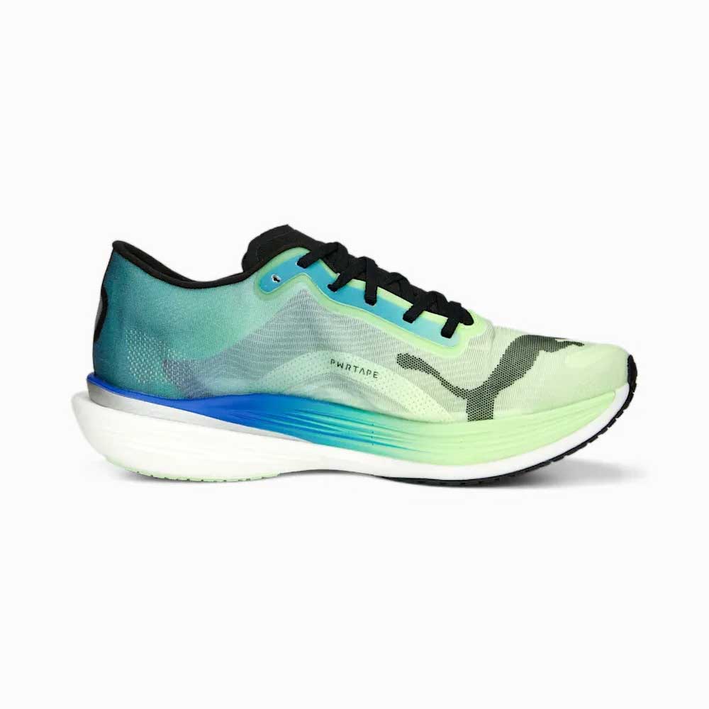 Puma, Men's Deviate Nitro Elite 2 Running Shoe- Fizzy Lime/Royal Sapphire/PUMA Black- Regular (D)