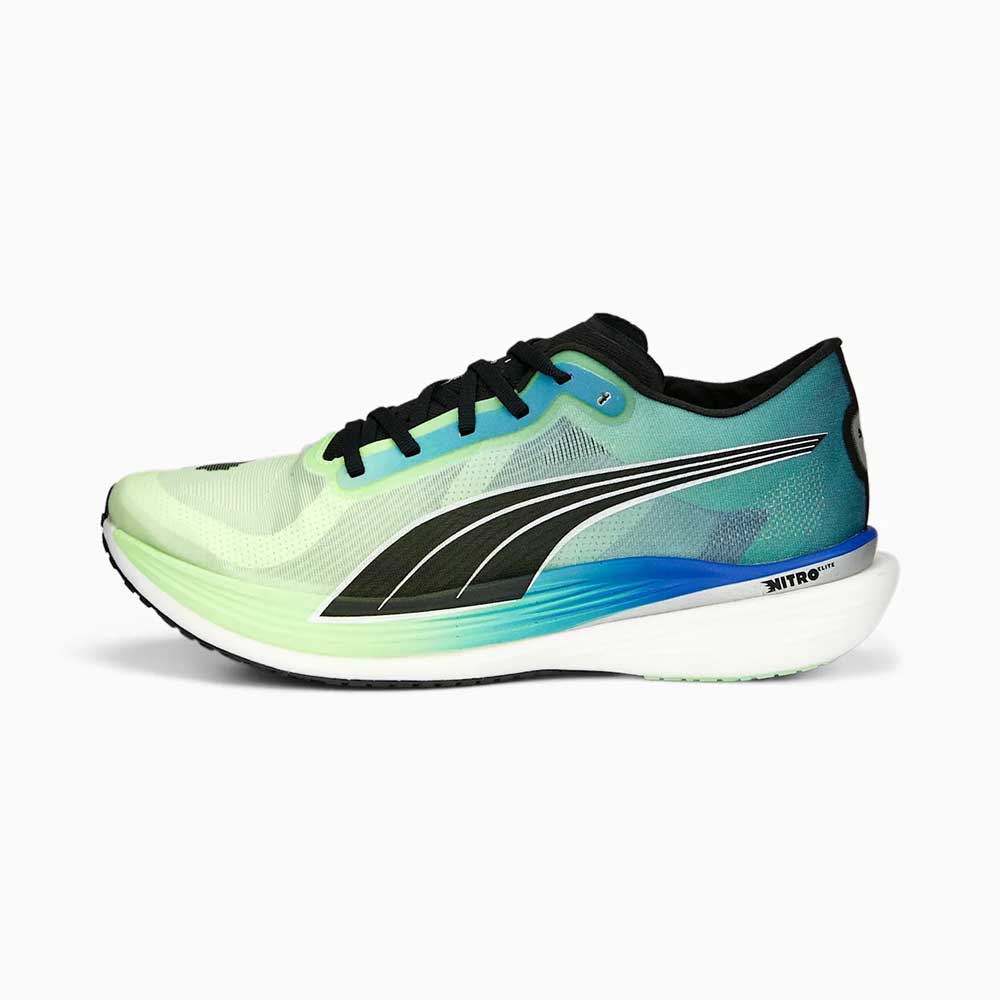 Puma, Men's Deviate Nitro Elite 2 Running Shoe- Fizzy Lime/Royal Sapphire/PUMA Black- Regular (D)