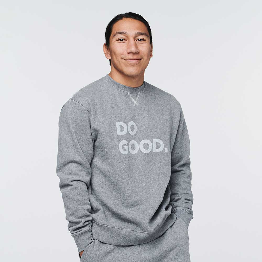 Cotopaxi, Men's Do Good Organic Crew Sweatshirt - Heather Grey