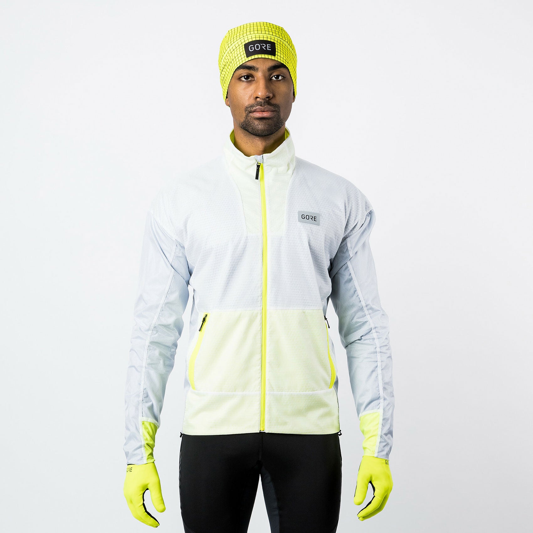 Gore Wear, Men's Drive Jacket - White/Neon Yellow