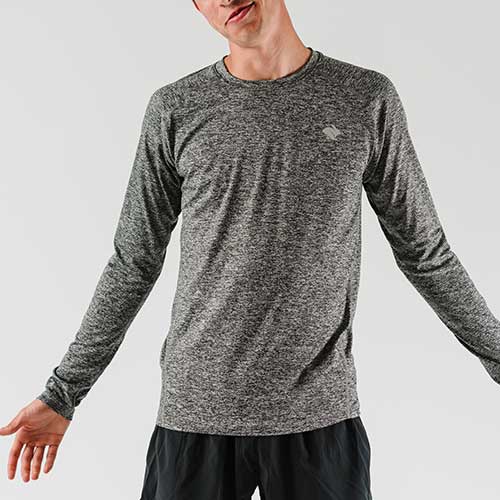 rabbit, Men's EZ Tee Long Sleeve - Charcoal