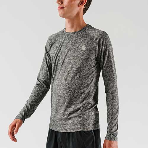 rabbit, Men's EZ Tee Long Sleeve - Charcoal