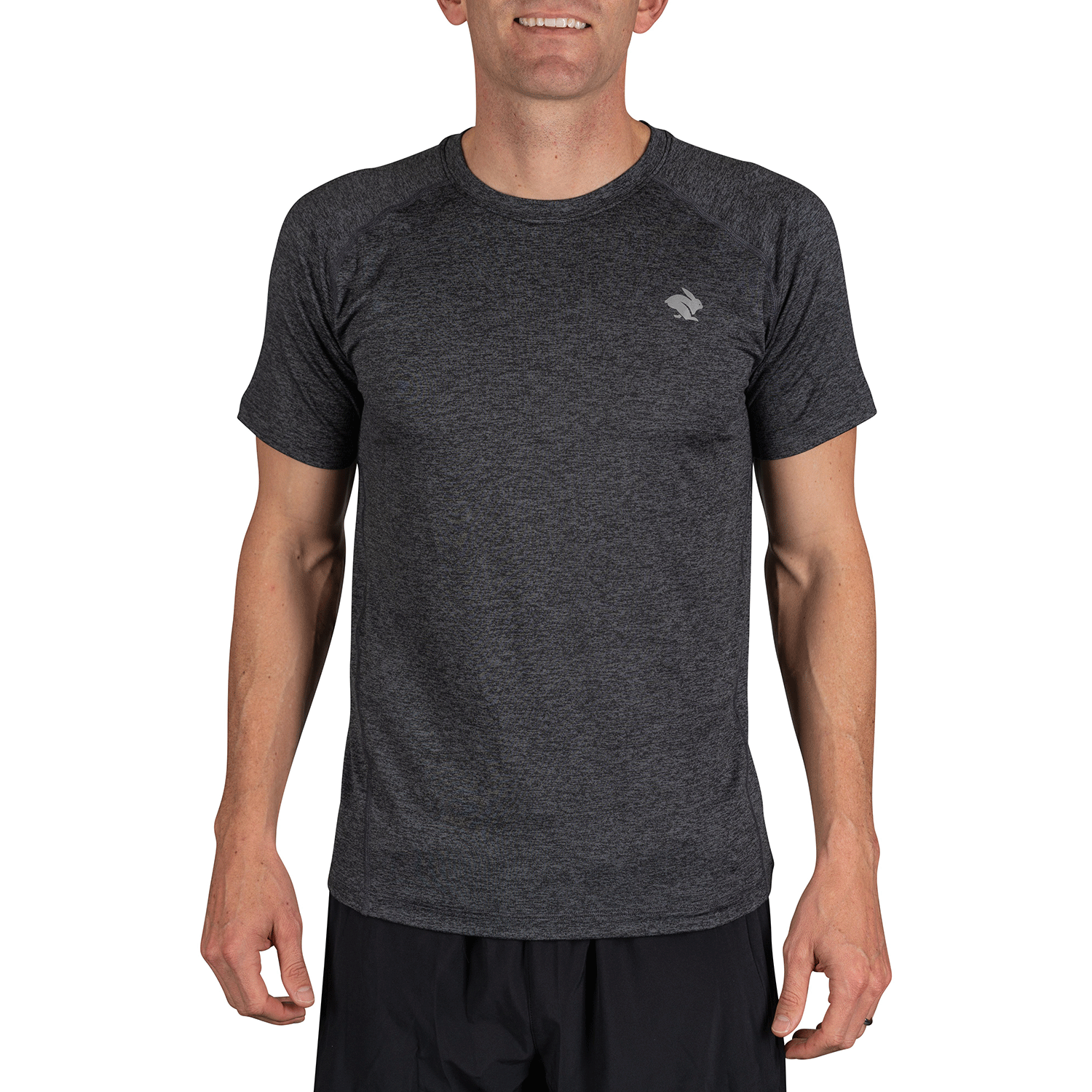 rabbit, Men's EZ Tee Short Sleeve Shirt - Black Heather